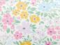 Preview: Baumwolljersey Pastell Blumenwiese Cremeweiss